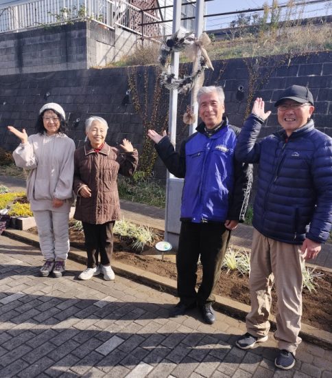 【遊歩道】第２地区の花壇リニューアル